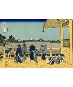 Katsushika Hokusai, Sazai hall - 500 Rakan temples, c.1830 (woodblock print)