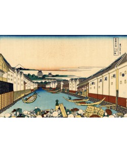 Katsushika Hokusai, Nihonbashi bridge in Edo, c.1830 (woodblock print)
