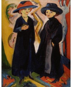 Ernst Ludwig Kirchner, Two Women, c.1910s (oil on canvas)