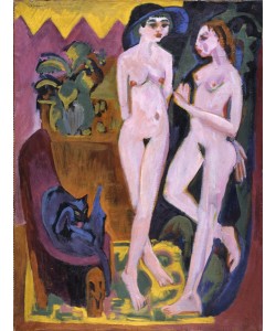 Ernst Ludwig Kirchner, Two Nudes in a Room, 1914 (oil on canvas)