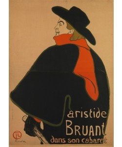 Henri de Toulouse-Lautrec, Aristide Bruant, at His Cabaret, 1893 (lithograph)