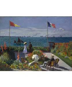 Claude Monet, Garden at Sainte-Adresse, 1867 (oil on canvas)
