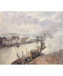Camille Pissarro, Steamboats in the Port of Rouen, 1896 (oil on canvas)