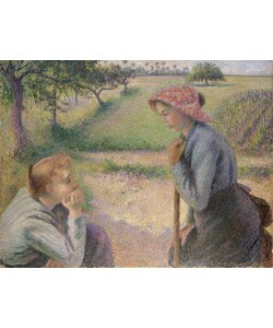 Camille Pissarro, Two Young Peasant Women, 1891-92 (oil on canvas)