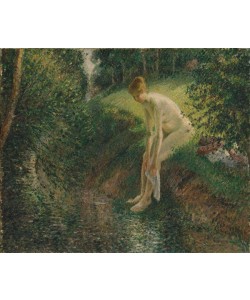 Camille Pissarro, Bather in the Woods, 1895 (oil on canvas)