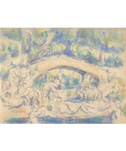 Paul Cézanne, Bathers by a Bridge, 1900-06 (w/c over graphite)