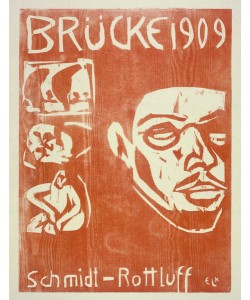 Ernst Ludwig Kirchner, Portrait of Schmidt-Rottluff, 1909 (woodcut)
