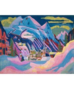 Ernst Ludwig Kirchner, Davos in Winter, 1923 (oil on canvas)