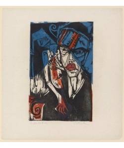 Ernst Ludwig Kirchner, Illustration for 'Peter Schlemihl' by Adalbert von Chamisso, 1915 (colour woodcut)