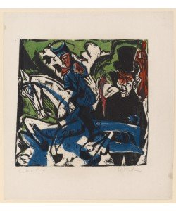 Ernst Ludwig Kirchner, Illustration for 'Peter Schlemihl' by Adalbert von Chamisso, 1915 (colour woodcut)