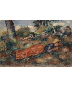 Pierre-Auguste Renoir, Young Woman Lying in the Grass, 1890-95 (oil on canvas)