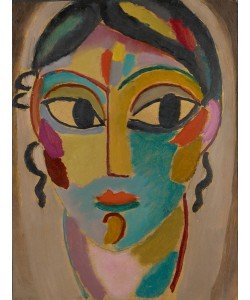 Alexej von Jawlensky, Mystical Head: Head of a Girl, 1918 (oil on cardboard)