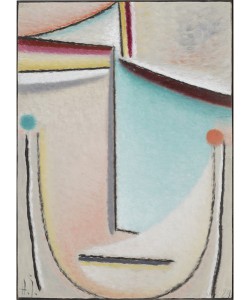 Alexej von Jawlensky, Abstract Head: Pink-Light Blue, 1929 (oil on cardboard)