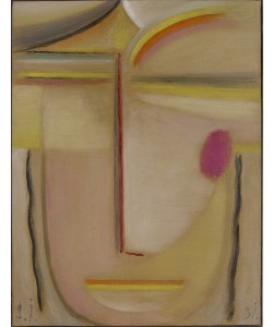 Alexej von Jawlensky, Abstract Head: Gold and Pink, 1931 (oil on cardboard)