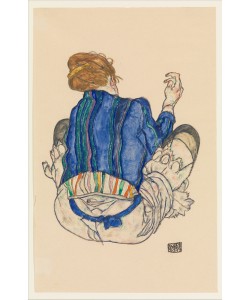 Egon Schiele, Seated Woman, Back View, 1917 (w/c, gouache, and graphite on paper)