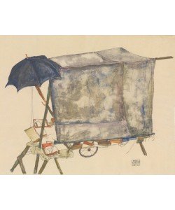 Egon Schiele, Street Cart, 1914 (w/c, gouache, and graphite on paper)