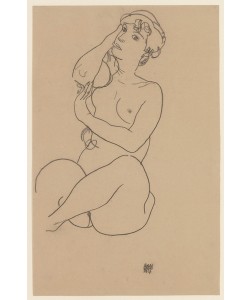 Egon Schiele, Reclining Nude, 1917 (charcoal on paper)