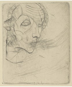 Egon Schiele, Self portrait, 1914 (drypoint print)