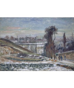 Camille Pissarro, Snowy Landscape near l'Hermitage, 1875 (oil on canvas)