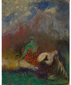 Odilon Redon, Siren, c.1900 (oil and gold powder on fibreboard)