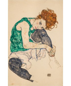 Egon Schiele, Seated Woman with Bent Knees, 1917 (gouache on paper)