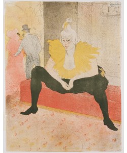 Henri de Toulouse-Lautrec, Seated Female Clown (Mlle Cha-U-Kao), 1896 (lithograph)