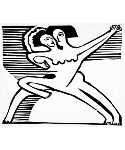 Ernst Ludwig Kirchner, Two dancers, 1932 (woodcut)