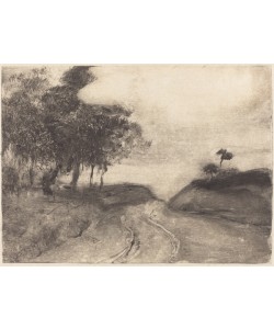 Edgar Degas, The Road (La route), c.1878-80 (monotype (black ink) on china paper)