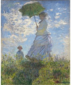 Claude Monet, Woman with a Parasol - Madame Monet and Her Son, 1875 (oil on canvas)