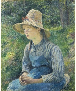 Camille Pissarro, Peasant Girl with a Straw Hat, 1881 (oil on canvas)
