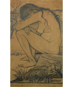 Vincent van Gogh, Sorrow, 1882 (pencil, pen and ink)