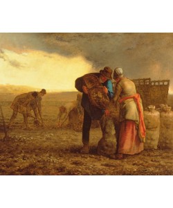 Jean-Francois Millet, The Potato Harvest, 1855 (oil on canvas)