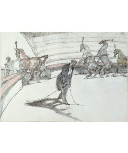 Henri de Toulouse-Lautrec, Au Cirque: Chevaux en Liberte, 1899 (black & coloured crayon on paper)