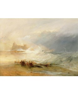 Joseph Mallord William Turner, Wreckers - Coast of Northumberland, With a Steam Boat Assisting a Ship off Shore, 1834 (oil on canvas)