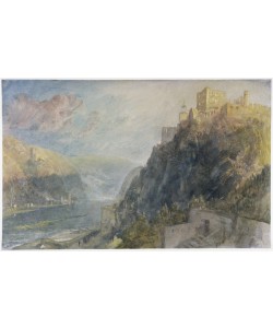 Joseph Mallord William Turner, Rheinfels looking to Katz and Gourhausen, 1817 (w/c & gouache on paper)