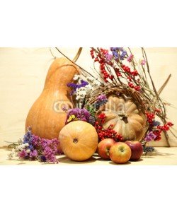 Africa Studio, Autumn composition of apples, pumpkins, flowers and dry