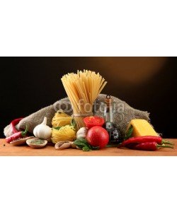 Africa Studio, Pasta spaghetti, vegetables and spices,