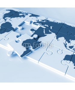 ag visuell, Puzzle mit Weltkarte
