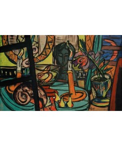 Max Beckmann, Stilleben mit schwarzer Plastik