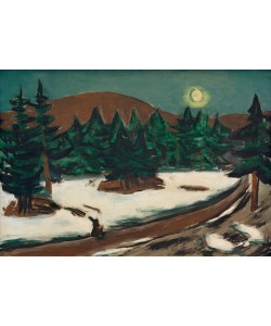 Max Beckmann, Mondlandschaft im Gebirge mit Schnee