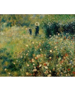 Pierre-Auguste Renoir, Frau mit Sonnenschirm in einem Garten