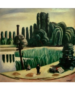 Max Beckmann, Seelandschaft mit Pappeln