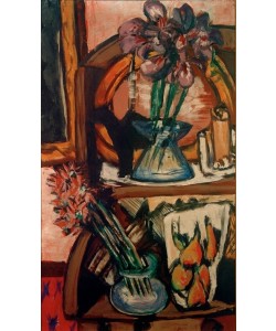 Max Beckmann, Stillleben mit zwei Blumenvasen