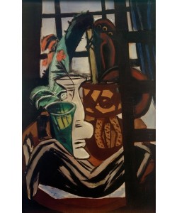 Max Beckmann, Atelier mit Tisch und Gläsern