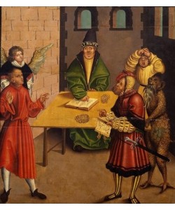 Lucas Cranach der Ältere, Das 9. Gebot: Du sollst nicht falsch Zeugnis reden wider Deinen Nächsten