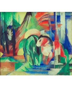 Franz Marc, Drei Pferde an der Tränke