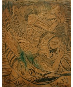 Max Beckmann, Selbstporträt mit Najla als Zirkusartisten