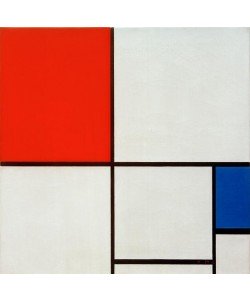 Piet Mondrian, Composition A, mit Rot und Blau