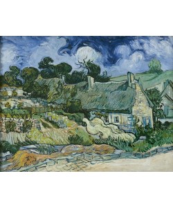 Vincent van Gogh, Strohgedeckte Häuser in Cordeville, Auverssur-Oise