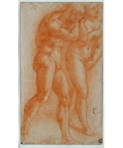 MICHELANGELO BUONARROTI, Adam and Eve chased from paradise